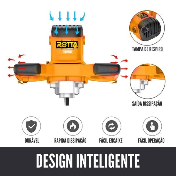 Imagem de Batedor Argamassa Elétrico Tintas Gesso Rejunte 220 1200W