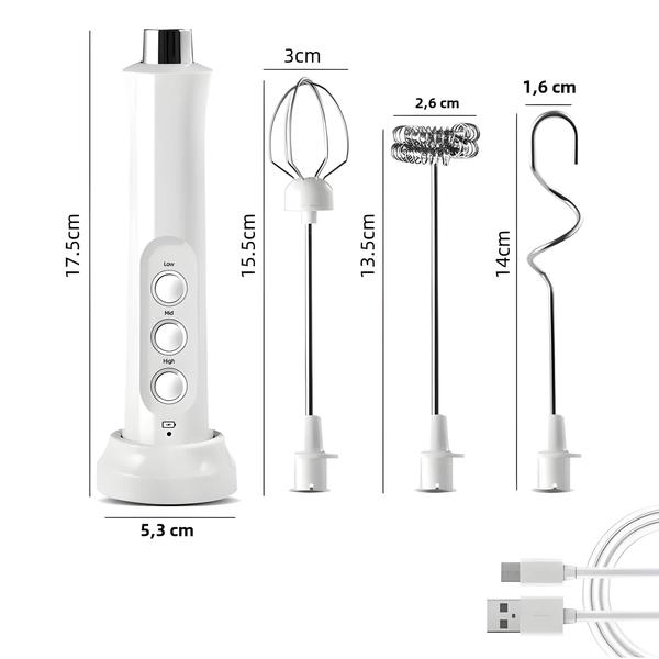 Imagem de Batedor de Leite Elétrico Portátil e Recarregável - Fabricante de Espuma para Café