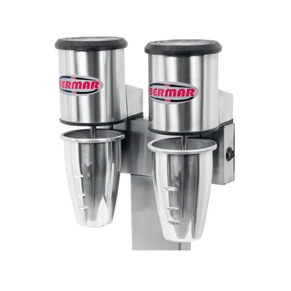 Batedor De Milk Shake Profissional Duplo Inox Bermar 127v Imagem de Batedor De Milk Shake Profissional Duplo Inox Bermar 127v