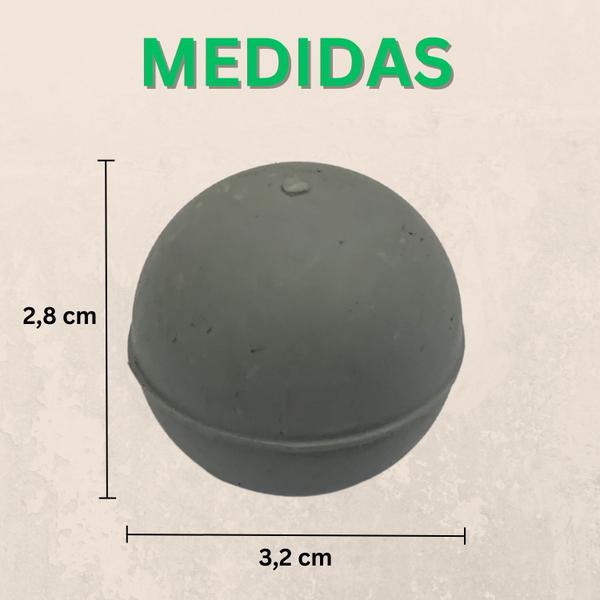 Batedor Porta Bola Borracha Batente Amortecedor Cinza com 5 - P&J Imagem de Batedor Porta Bola Borracha Batente Amortecedor Cinza com 5