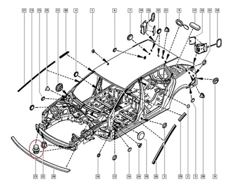 Imagem de Batente Borracha do Capo Renault - 8200269601