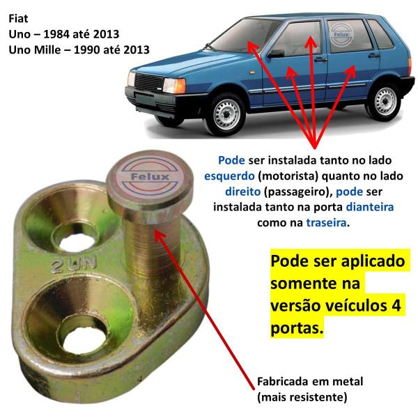 Imagem de Batente da porta Fiat Uno Mille 90-13 dir/esq Pino de Aço