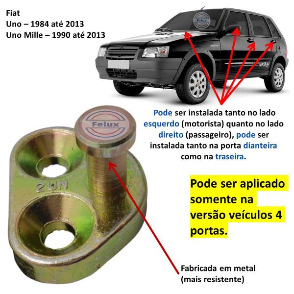 Imagem de Batente da porta Fiat Uno Mille 90-13 dir/esq Pino de Aço