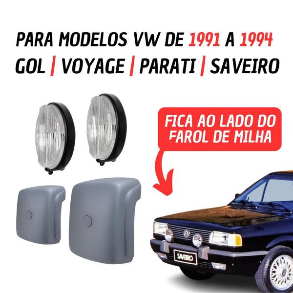 Imagem de Batente Milha Frisado Gol Parati Saveiro Voyage 91 A95 Cinza