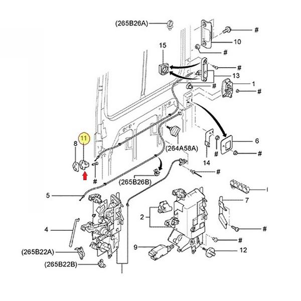 Imagem de Batente Porta Ford Transit 2008 Ate 2013 YC15V264A08AC