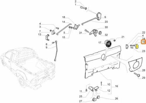 Imagem de Batente Porta Malas Fiat Strada 04/20 Novo Original