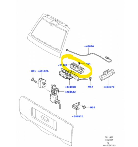 Imagem de Batente Superior Porta L Original Range Rover FQQ500060