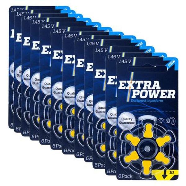 Imagem de Bateria 10 EXTRA Power para Aparelho Auditivo Embalagem com 06 unidades