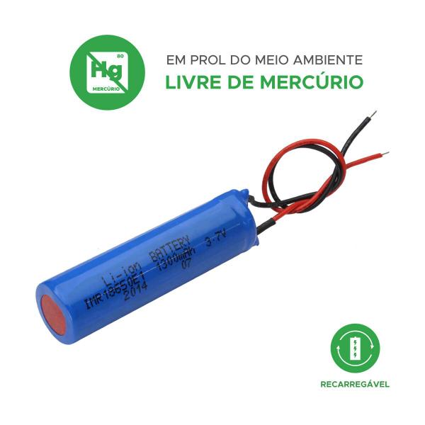 Imagem de Bateria 18650 1300mah 3.7v Para Robótica Li-ion Recarregável