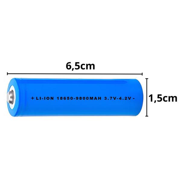 Imagem de Bateria 18650 9800Mah 4.2V Recarregável Para Rádio Lanterna