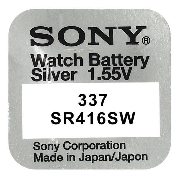 Imagem de Bateria 337 Sr416Sw Sony Cartela 1 Unidade Pilha 1.55V