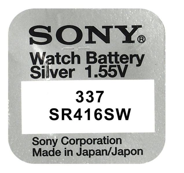 Imagem de Bateria 337 SR416SW Sony/MUrata C/5 Unidades Pilha 1.55V