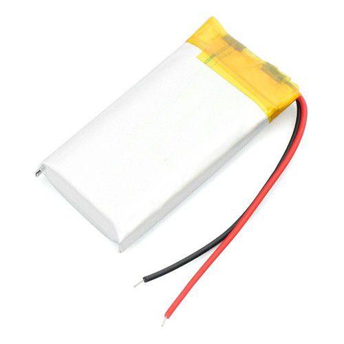 Imagem de Bateria 3,7v 500mah  6mm X 20mm X 40mm Com 2 Fios 602040