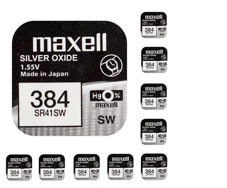 Imagem de Bateria 384 Sr41Sw Maxell 1.55V Para Relógio C/5 Un