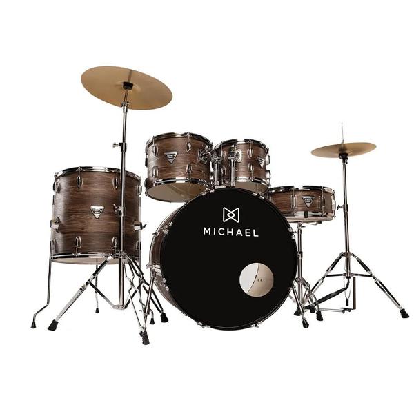 Imagem de Bateria Acústica Michael Trinity DMT322 MDK 22 Matte Oaky