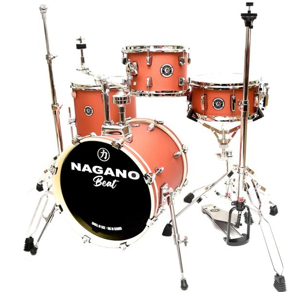 Imagem de Bateria Acústica Nagano Beat TGM Tangerine Matt Bumbo 16