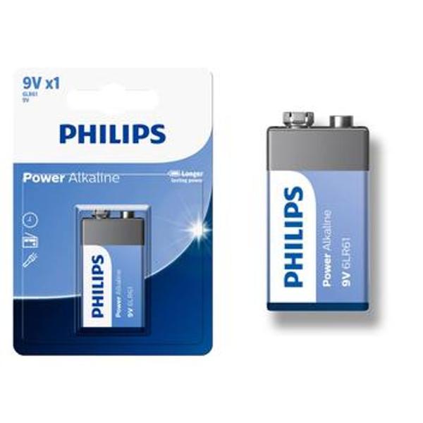 Imagem de Bateria alcalina 9v 6lr61p1b/59 - PHILIPS