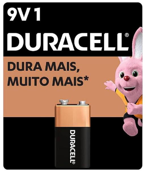 Imagem de Bateria Alcalina 9v cartela 1 Unidade - DURACELL