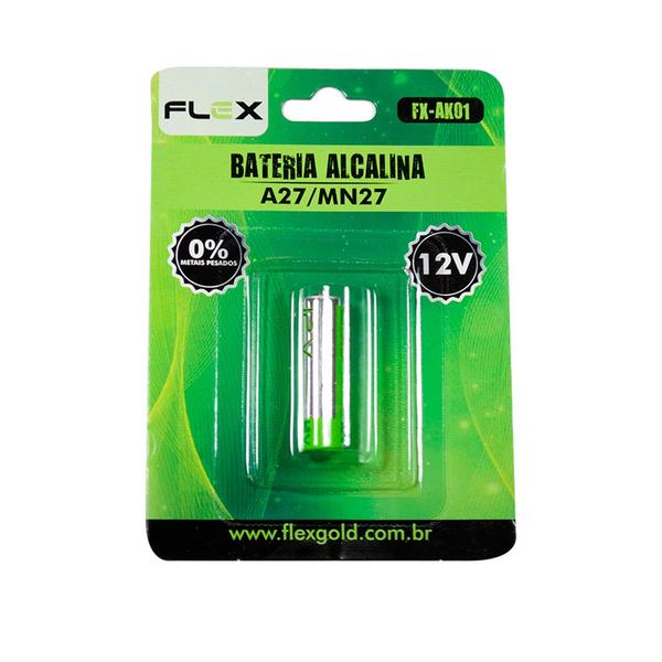 Imagem de Bateria Alcalina Flex Cartela com 1 unidade A27 -12v FX-AK01