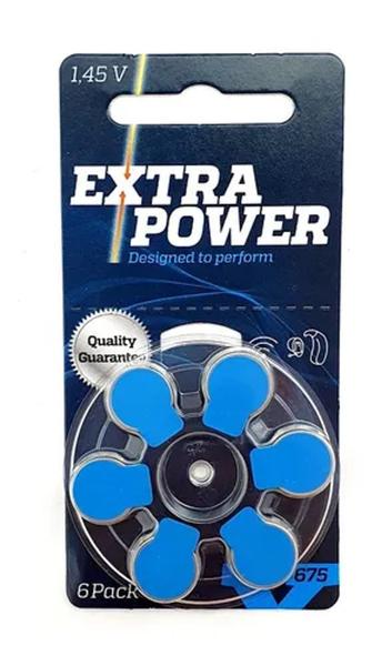 Imagem de bateria auditiva extra power  n 675  azul cartela com 6 unid