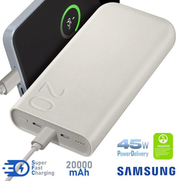 Imagem de Bateria Carregador Portátil 3x USB-C, 20000mAh, Super Rápida 45W SAMSUNG