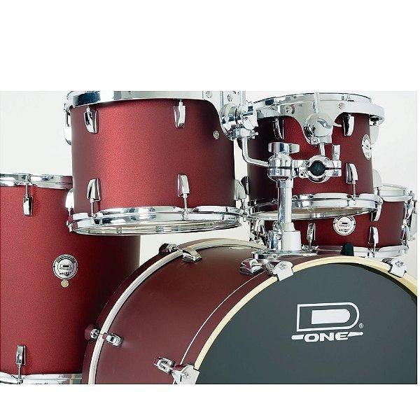 Imagem de Bateria D-One DR22 RSS Vermelha c/Banco Pedal (Sem Pratos)