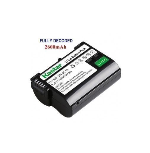 Imagem de Bateria De Alta Capacidade Kastar En-El15 2600Mah Para Nikon