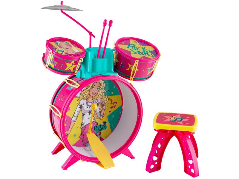 Bateria de Brinquedo Barbie Fabulosa - Fun Imagem de Bateria de Brinquedo Barbie Fabulosa
