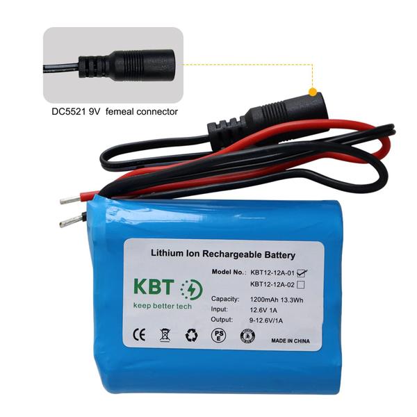 Imagem de Bateria de íon de lítio recarregável 12V 1200mAh com carregador para carro RC