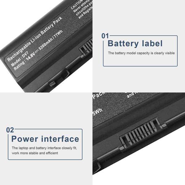 Imagem de Bateria de laptop Fancy Buying 8 células 5200mAh para HP HDX18