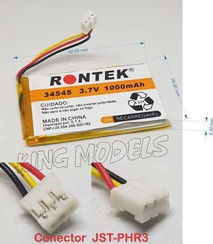 Imagem de Bateria De Li-po Prismática 1s 3.7v 1000mah Uso Geral C/pcb