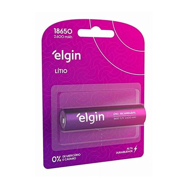 Imagem de Bateria de Lítio 3,7v 2600mAh 18650 ELE000000082358 elgin