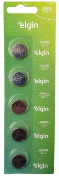 Bateria de Litio CR1620 Cartela com 5 unidades - Elgin Imagem de Bateria de Litio CR1620 Cartela com 5 unidades - Elgin