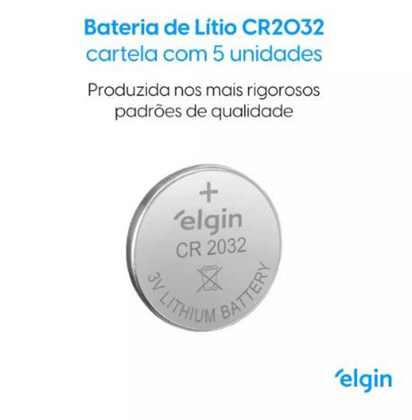 Imagem de Bateria de Litio CR2032 Cartela com 5 unidades - Elgin