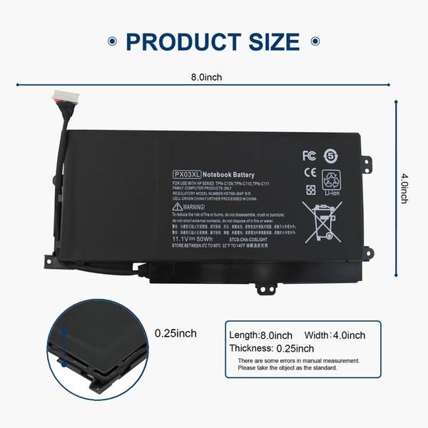 Imagem de Bateria de notebook Tevelmick PX03XL 715050-001 para HP Envy 14