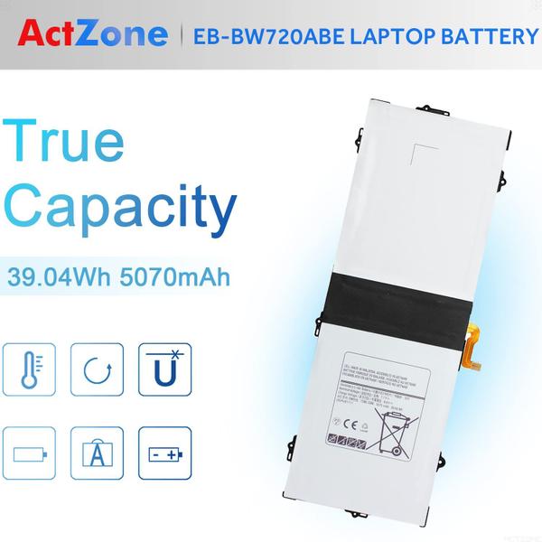 Imagem de Bateria de reposição ActZone EB-BW720ABE para Samsung Chromebook Plus V2 XE520QAB XE521QAB K01US K02US K03US, Chromebook 4 4+ XE310XBA XE350XBA, Galaxy Book 12 SM-W720 SM-W723 SM-W727V