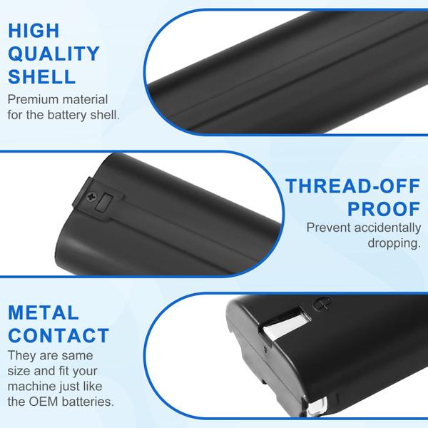 Imagem de Bateria de reposição Reoben 9,6 V 3600 mAh Ni-MH, pacote com 2