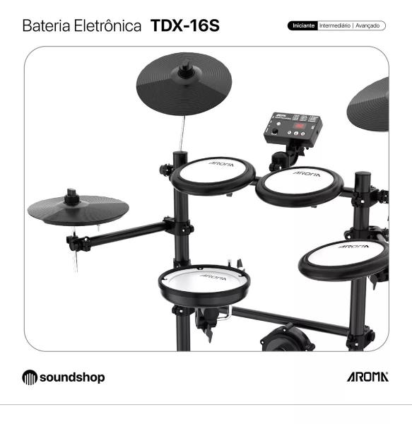 Imagem de Bateria Eletrônica Aroma Tdx16s 