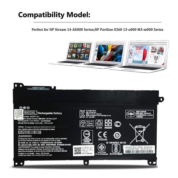 Imagem de Bateria Emaks BI03XL ON03XL 41,7 Wh 11,55 V para HP Stream 14-CB