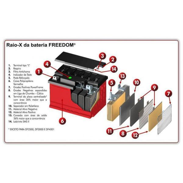 Imagem de Bateria Estacionaria Freedom 12V 50ah + Carregador 12V 6ah