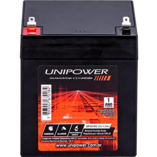 Imagem de Bateria Estacionária Selada 12V 4,5Ah VRLA UP1245 Unipower F002