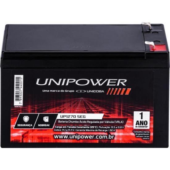 Imagem de Bateria Estacionária Selada 12V 6,4Ah VRLA UP1270SEG Unipower