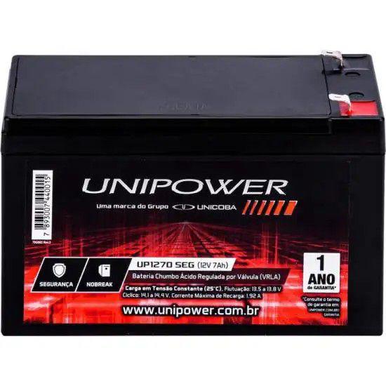 Imagem de Bateria Estacionária Selada 12v 6,4ah Vrla Up1270seg Unipower