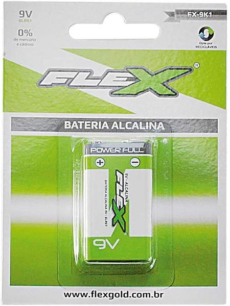 Imagem de Bateria FLEX 9V Alcalina 1 Unidades