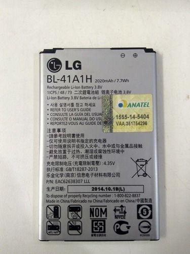 Imagem de Bateria Lg Bl-41a1h 3,8v 2020mah Para Celular Smartphone F60 D392