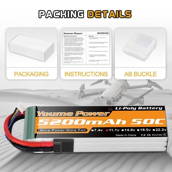 Imagem de Bateria Lipo 3S 11.1V 5200mAh para Traxxas RC