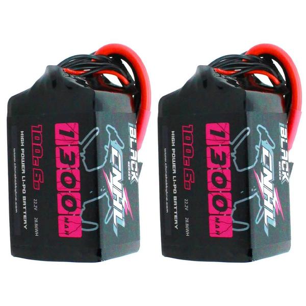 Imagem de Bateria Lipo CNHL 1300mAh 22,2 V 100 C 6S com plugue XT60 (2 pacotes)