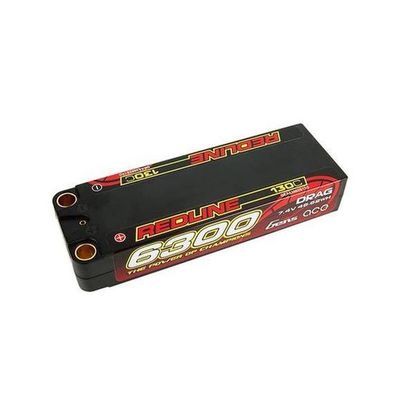 Imagem de Bateria LiPo de Alta Performance Gens Ace 7.4V 6300mAh 130C - Modelo Redline Hardcase Drag Racing Hv