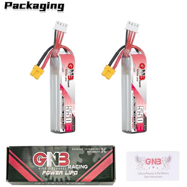 Imagem de Bateria LiPo GAONENG GNB 3S 550mAh 11,4V HV 100C XT30