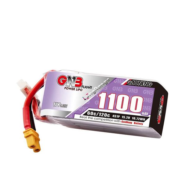 Imagem de Bateria LiPo GAONENG GNB 4S 1100mAh 15,2 V HV 60C XT30